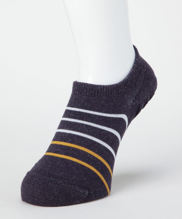 【10％OFF】SUPER SOX メンズ フットカバー 深履き ボーダー